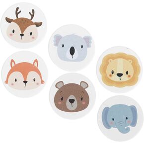 Homoyoyo 6pcs Cute Animal Graphic Wooden Drawer Knobs Decorative Handles for Boys and Girls Room Effortless Installation Stylish Cabinet Pulls for Dressers and Furniture Upgrade