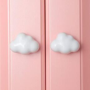 Ceramic Furniture Handles Children's Furniture cabinet knobs Wall Shoe Clothes Knobs and handles for drawers Cabinet Pulls 1PCS - (Color: Snow White)