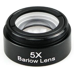 1.25 inches 5X Metal Barlow Lens，M28X0.6 Thread Interface Barlow Lens Telescope Eyepiece Astronomy Diagonal Extender Tube or Camera Adapter