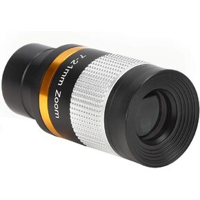 Telescope Eyepiece, 7-21mm Continuous Zoom Eyepiece Aluminum Alloy Optical Glass 1.25 in Telescope Eyepiece for Viewing Moon, Planets - Silver