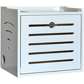 Router Storage Box,Wireless Wall-Mounted WiFi Storage Box Cable Organizer Box Decorative Storage Rack for Bedroom, Living Room Stands(C)