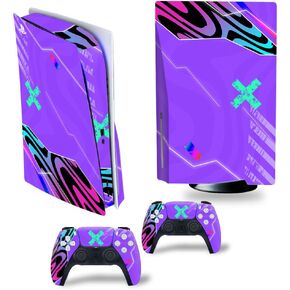 Mechanical Skin Compatible with Ps5 Disc Version of The Controller, with Anti-Slip Features and Modern Design Vinyl Protection Stickers machine-1542
