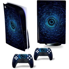 Technical Skin Compatible with Ps5 Disc Edition Controllers with Anti-Slip Feature and Modern Design Vinyl Protection Sticker Technological sense-0067