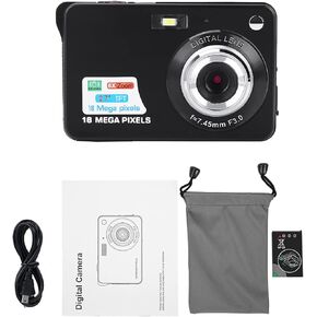 Pilipane Kids Camera, HD Digital Babies Camera, HD Digital Video Cameras for Toddler 2 7 Inch Screen, 1080P Video, Safe and for Long-Lasting Toy Camera for Kids(Black)