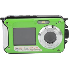 48MP 2.7K Underwater Camera, 10ft Digital Camera,16X Digital Zoom Dual Screen Compact Underwater Camera for Teens Students Seniors Snorkeling