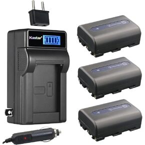 Kastar 1-Pack NP-FM50 Battery and LCD AC Charger Compatible with Sony NP-FM30 NP-FM50 NP-FM55H NP-QM50 NP-QM51 NP-FM70 NP-FM71 NP-QM71 NP-QM71D NP-FM90 NP-FM91 NP-QM91 NP-QM91D BC-VM50 BC-VM10 BC-V615 in Saudi Arabia