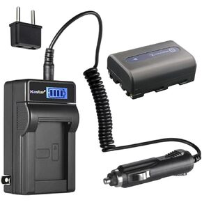 Kastar 1-Pack NP-FM50 Battery and LCD AC Charger Compatible with Sony NP-FM30 NP-FM50 NP-FM55H NP-QM50 NP-QM51 NP-FM70 NP-FM71 NP-QM71 NP-QM71D NP-FM90 NP-FM91 NP-QM91 NP-QM91D BC-VM50 BC-VM10 BC-V615
