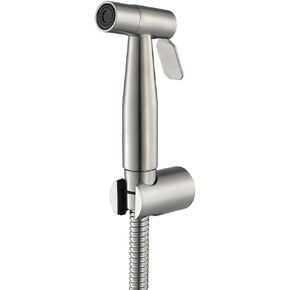 HandheldSprayer for Toilet Brass Baby Cloth Diaper Sprayer Portable Hand Held ToiletSprayer Head withHose and Bracket, for Feminine Wash, Easy to Install,Black(Gun Gray)