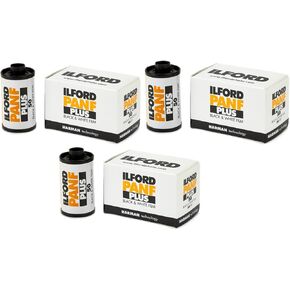 Ilford Pan F Plus 35mm Black and White Negative Film Bundle (36 Exposures, 3-Pack) (3 Items)