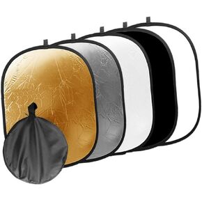 Professional Oval Reflector for Photography Collapsible Multi Disc Light Reflector Studio Accessory for Product Shots