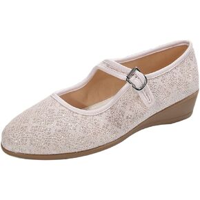 Women's Mary Jane Flats Comfortable Slip-on Flats Round Toe Dressy Ballet Shoes for Women