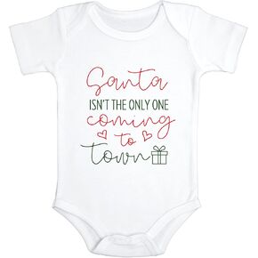Christmas Pregnancy Announcement | Santa Isn't The Only One Coming to Town Christmas | Santa Baby Announcement Bodysuit 0-3 Months