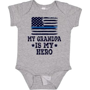 inktastic Police Officer Grandpa Is My Hero Baby Bodysuit