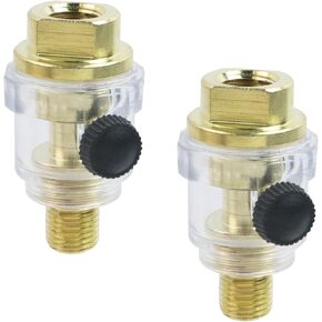 Geesatis 1/4 "Mini in Line Oiler ، زيت الزيت لضغط الهواء (حزمة 2)