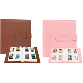 2 Pcs 256 Photos Album for Fujifilm Instax Mini Camera/Polaroid 2"x3" Pictures, 2x3 Photo Album Book for Fujifilm Instax Mini 11 9 90 70 40 8 Instant Camera, Polaroid Snap PIC-300 Z2300 Camera