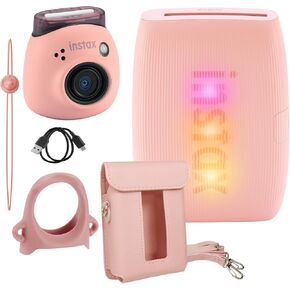 Fujifilm Instax Pal Digital Camera + Link 3 طابعة + حالة طابعة + قبضة للكاميرا (خضراء)