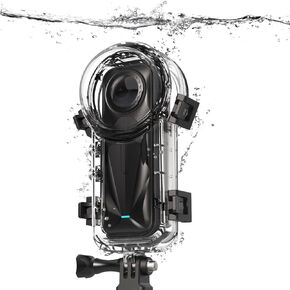 Invisible Dive Case for Insta 360 X5,197ft/60M Waterproof Housing