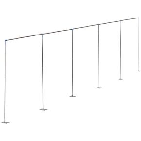 Professional Backdrop Stand 50ft, Silver Portable Drape Background Support, Telescopic Poles Stand for Event Party Photography Background - Drapes Not Included