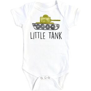 Military Tank - Baby Boy Girl Clothes Infant Bodysuit Funny Cute Newborn