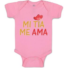 Cute Rascals Custom Baby Bodysuit Mi Tia Me Ama Hispanic Boy & Girl Baby Clothes Funny Cotton