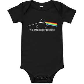DARK SIDE OF THE BOOB Baby Onesie, 100% Cotton, Sizes 3-24m, Unisex-Babies, Rock Band Baby Bodysuit