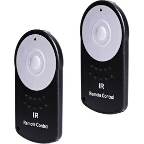 Foto&Tech 2 Piece FTRC-6 IR Wireless Remote Control Compatible with Canon R5 6D Mark II 5D Mark IV III II 5DS 5DR 7D Mark II 77D 6D 7D 80D 70D 60Da 60D T7i T6s T6i T5i T4i T3i T2i T1i XSi XT M6 M5 M3