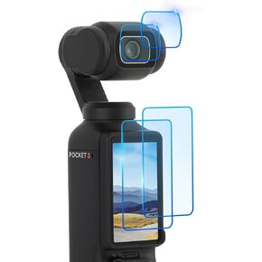 واقي واقي واقي من العدسة لـ DJI Osmo Pocket 3 ، 9H Ultrathin عالي الدقة مضاد للخلع ، فيلم زجاجي متمثل مع DJI OP3 ، 2 مجموعات