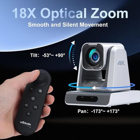 4K NDI|HX3(Certified) PTZ Camera PoE, 25X Optical Zoom, Simultaneous HDMI & SDI outputs, RTSP/RTMP(s)/SRT, Standalone IP Live Streaming to Youtube, Twitch for Meeting, Church, Event, Teaching in Kuwait