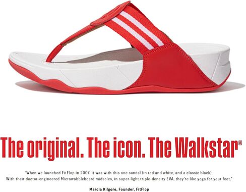 FitFlop DX4002-070 Walkstar Toe-Post Sandals Red US09 in Saudi Arabia