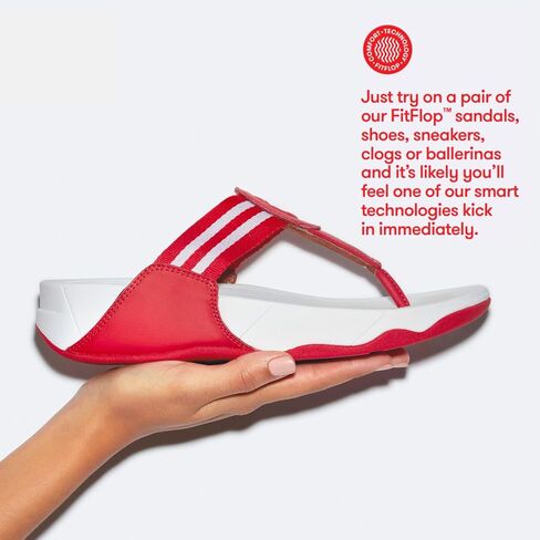 FitFlop DX4002-070 Walkstar Toe-Post Sandals Red US09 in Saudi Arabia