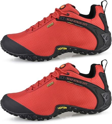 KtEli Men's Hiking Shoes, Casual Trekking Boots, Climbing Trail Shoes,Work Shoe Lightweight Low Top for Outdoor Trailing Trekking Walking (Color : Red, Size : 39) in Saudi Arabia