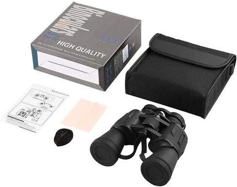 مناظير عالية القدرة على التلسكوب 20x50 مناظير مضغوطة HD Professional Professional Pinoculars Telscope قوة عالية للبالغين مشاهدة الطيور لكرة القدم BAK4 PRISM دقيقة للداخلية/Outdo in Saudi Arabia