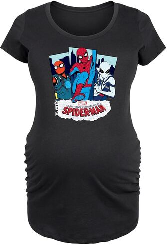 Marvel Your Friendly Neighborhood Spider-Man - Spider Suits - Maternity Scoop Neck Graphic T-Shirt in Saudi Arabia