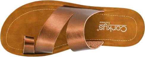 Corkys Footwear مجرد صندل قش - يتميز بحزام ملفوف من إصبع القدم للاستقرار ، النعال المذكورة التي لا تقبل المنافسة للراحة ، والتكنولوجيا على السهل على وإيقاف تشغيلها in Saudi Arabia