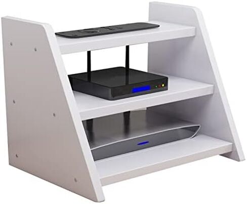 Router Storage Box,Router Storage Box Set-top Box Shelf Decorative Storage Rack Three -Layers Cable Organizer Box for Bedroom, Living Room Stands(D) in Kuwait