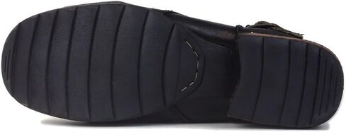 OSSTONE Moto Boots for Women Fashion Zipper-up Leather Chukka Boots Casual Shoes MS-5008-1-BP-WUS-R in Saudi Arabia