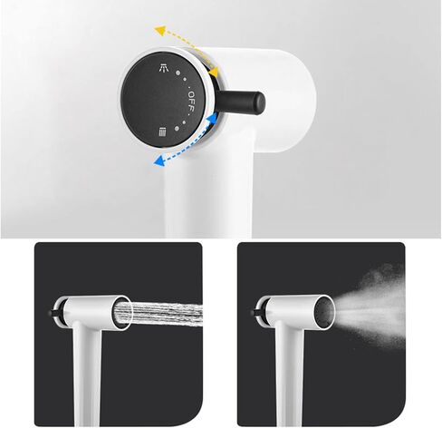 Handheldsprayer ABS Baby Clotm Diaper Prayer محمولة مراحيض محتفظ بها رئيس المراحيض المقلدة للغسل الأنثوي ، والتحكم في ضغط الماء القابل للتعديل ، والأسود (أبيض) in Kuwait