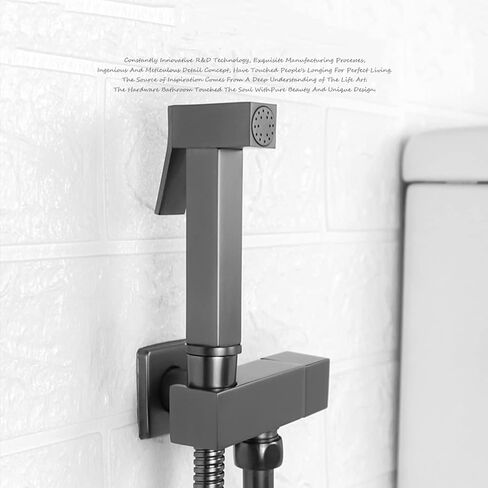 Sprayer Set HandheldSprayer for Toilet Portable Baby Cloth Diaper Sprayer BrassSpray Attachment withHose for Feminine Wash, Easy to Install,Gray(Gris) in Saudi Arabia