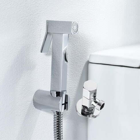 HandheldSprayer for Toilet Brass Baby Cloth Diaper Sprayer Portable Hand Held ToiletSprayer Head withHose and Bracket, for Feminine Wash, Easy to Install,Gold(Black) in Saudi Arabia