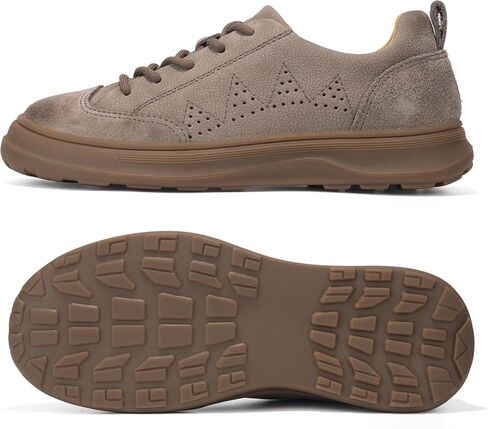 Womens Walking Shoes, Genuine Leather Low Top Men Casual Shoe with Oxford Rubber, Breathable and Durable, Suitable for Walk, Casual, Business in Kuwait