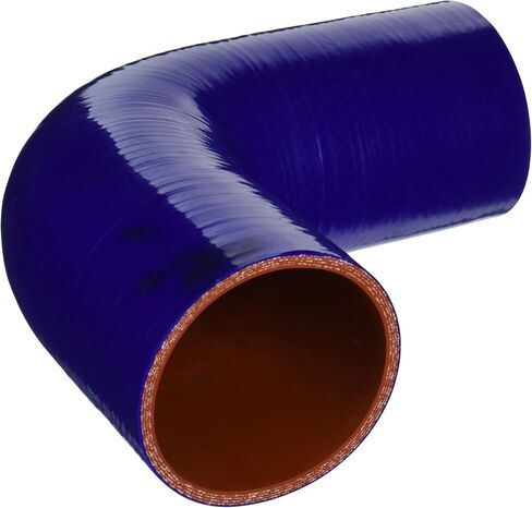 HPS HTSEC90-350-BLK خرطوم توصيل الكوع المقوى بأربع طبقات من السيليكون بدرجة حرارة عالية 90 درجة، الحد الأقصى للضغط 20 رطل لكل بوصة مربعة، طول الساق 4 بوصات على كل جانب، معرف 3-1/2 بوصة، أسود in Saudi Arabia