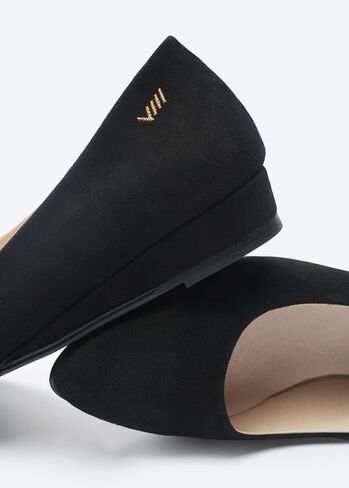VISCATA Roma Women's Suede Flat, U-Cut Toe, Spain Handmade Casual Flat Comfortable Shoes with a Sturdy All Natural 1" Wedge. Made with Cushioned Leather Insole and Lined with Premium Leather in Saudi Arabia