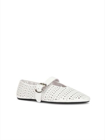 Women's Mesh Ballet Fashion Round Toe Fish Nnet Flats ، Lace Up Hollow Out Mary Jane Shoes ، Office Office Daily Daily Ballet Shoes. in Kuwait