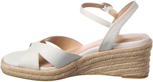 Stuart Weitzman Miami Espadrille Canvas & Leather Wedge in Saudi Arabia