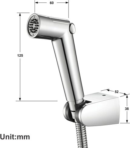 HandheldSprayer Kit Cloth Diaper Sprayer ABS Round ShapeSprayer for Toilet for Toilet-Adjustable Water Pressure Control withHose for Feminine Wash and Bracket,Chrome d(Chrome D) in Saudi Arabia