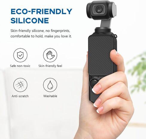 حالة حماية سيليكون كاميرا Reflex لـ DJI Osmo Pocket 3 - مقاوم للصدمات ، وغطاء خفيف ، وغير انزلاق ، حماية متينة (أزرق) in Saudi Arabia