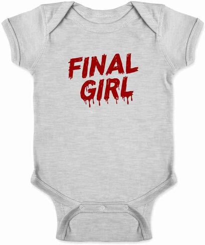 Pop Threads Final Girl Horror Movie Meme Trope Halloween Infant Baby Boy Girl Bodysuit in Kuwait