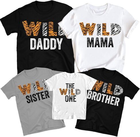 Birthday Boy Shirt 1 Year Old, The Wild One 1st Birthday Girl Outfits Matching Baby's First Birthday Family Shirts in Saudi Arabia