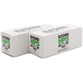 Ilford HP5 Plus Black and White Negative Film ISO 400 (120 Roll Film) 2-Pack