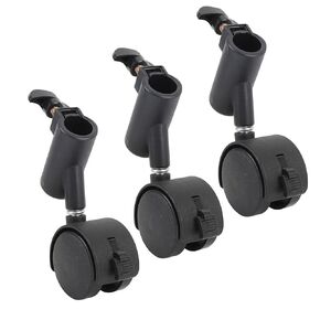 3pcs Light Stand Wheels,16MM 360° Tripod Swivel Casters Light Stand with Brake,Tripod Swivel Casters for Live Photography